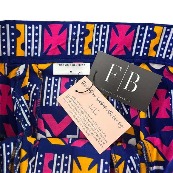 Francis + Benedict Handmade African Printed Full Skirt Multicolor M Maximalist - Picture 5 of 8